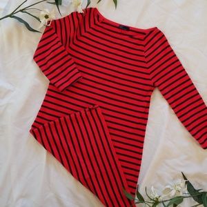 GAP Red/Navy Striped Dress